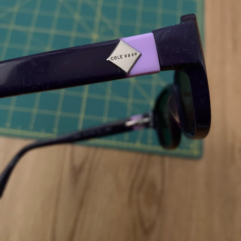 Cole Haan Black Purple With Tinted Prescription Glasses